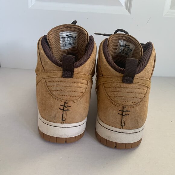 Nike Dunk Hi CMFT WB Wheat Yellow Brown Suede Upper Gum Size 12 Sneakers Shoes - Picture 2 of 14